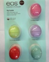 eos Organic Smooth Sphere Lip Balm - Summer Fruit, Sweet Mint, Strawberry Sorbet, Passion Fruit, Honeysuckle Honeydew (5 Pack)