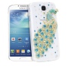 Fosmon GEM Series 3D Peacock Design Bling Case for Samsung Galaxy S4 S IV / GT-I9500 (Teal / Gold)