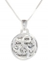 Sterling Silver Girlfriends Are Family We Choose For Ourselves with Hearts Two-Piece Pendant Necklace, 18