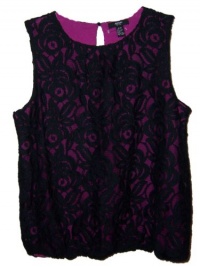 Alfani Lace Overlay Shell Petite Medium