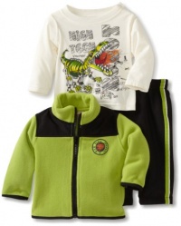 Kids Headquarters Baby-boys Newborn KHQ T-Rex Jacket with Long Sleeve Tee and Pant, Green, 6-9 Months Kids Headquarters Baby-boys Newborn KHQ T-Rex Jacket with Long Sleeve Tee and Pant, Green, 6-9 Months