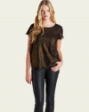 Joie Marelia Metallic Lace Top