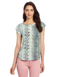 Joie Women's Rancher Snake Printed Top, Pale Aqua, Large Joie Women's Rancher Snake Printed Top, Pale Aqua, Large