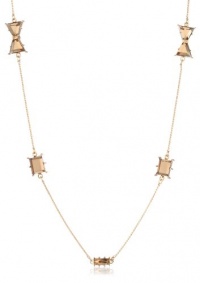 Betsey Johnson Iconic Summer Metallics Gem and Bow Long Illusion Necklace, 40 Betsey Johnson Iconic Summer Metallics Gem and Bow Long Illusion Necklace, 40