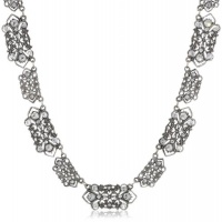 Anne Koplik Jewelry Byzantine Filigree Swarovski Crystal Full Collar Necklace, 18