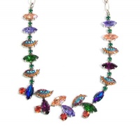 Mariana Spirit of Design Silver Plated Image Collection Swarovski Crystal Collar Necklace in Colors of Emerald, Blue, Red and Purple Mariana Spirit of Design Silver Plated Image Collection Swarovski Crystal Collar Necklace in Colors of Emerald, Blue, Red and Purple
