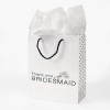Lot of 12 White Paper Thank You Bridesmaid Wedding Bridal Party Gift Bags
