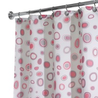 InterDesign Kiko Shower Curtain, Pink/Gray InterDesign Kiko Shower Curtain, Pink/Gray