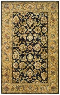 Safavieh Classics Collection CL758B Handmade Black and Gold Wool Round Area Rug, 5-Feet Safavieh Classics Collection CL758B Handmade Black and Gold Wool Round Area Rug, 5-Feet