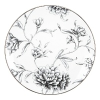 This stylish platinum-banded pattern features charcoal-like florals that decorate the rim and interior of each piece. Inspired by the designs found in an artist's sketchbook, Floral Illustrations serves as the perfect canvas for any meal. This stylish platinum-banded pattern features charcoal-like florals that decorate the rim and interior of each piece. Inspired by the designs found in an artist's sketchbook, Floral Illustrations serves as the perfect canvas for any meal.