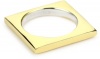 Elizabeth and James Architecture Gold-Plated Square Stack Ring Size 6