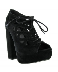 There's no slipping under the radar in these. The outrageously chunky lace-up Gilly shooties by Mia are a fashion risk you won't regret taking. There's no slipping under the radar in these. The outrageously chunky lace-up Gilly shooties by Mia are a fashion risk you won't regret taking.
