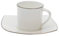Mikasa Couture Platinum Espress0 Cup & Saucer Mikasa Couture Platinum Espress0 Cup & Saucer
