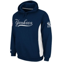 MLB New York Yankees Captain Hooded Fleece Pullover Men's MLB New York Yankees Captain Hooded Fleece Pullover Men's