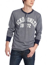 ecko unltd. Men's Long Sleeve Logo Henley Shirt ecko unltd. Men's Long Sleeve Logo Henley Shirt