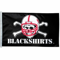 NCAA Nebraska Cornhuskers Blackshirts 3-by-5 foot Flag NCAA Nebraska Cornhuskers Blackshirts 3-by-5 foot Flag