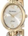 Armitron Women's 75-3176SET NOW Swarovski Crystal Accented Gold-Tone Bracelet Set Watch