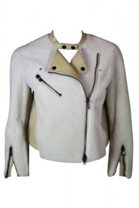 3.1 Phillip Lim Womens Fur/Leather Motorcycle Jacket 3.1 Phillip Lim Womens Fur/Leather Motorcycle Jacket