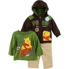 Disney Baby-Boys Infant 3 Piece Pooh Bug Finder Hooded Fleece Jacket Set