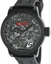 Kenneth Cole REACTION Men's RK1249 Street Collection Black Dial Analog Graphic Dial Watch