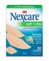 Nexcare Comfort Flexible Fabric Bandage, Latex Free, Assorted Sizes, 30 Count (Pack of 6)
