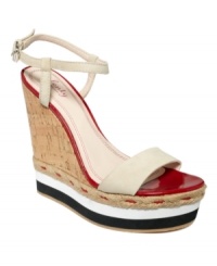 Plenty by Tracy Reese's Tess wedges clock in at a most towering height and the colorblocked styling makes them totally on trend. Plenty by Tracy Reese's Tess wedges clock in at a most towering height and the colorblocked styling makes them totally on trend.
