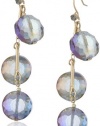 Kenneth Cole New York Modern Tanzanite Faceted Bead Linear Drop Earrings