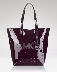 Tap into texture with this patent tote from MICHAEL Michael Kors. The day-right shape is completely classic, while the perforated leather and signature detailing adds a coolly on-trend edge. Tap into texture with this patent tote from MICHAEL Michael Kors. The day-right shape is completely classic, while the perforated leather and signature detailing adds a coolly on-trend edge.