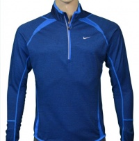 Nike Men's Wool Dri-Fit Half Zip Running Shirt Nike Men's Wool Dri-Fit Half Zip Running Shirt