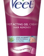 Veet Gel Cream Sensitive Formula Hair Remover With Aloe Vera And Vitamin E, 6.78 Ounce