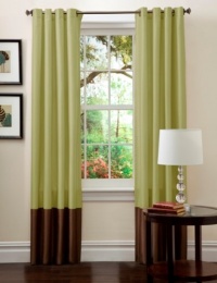 Lush Decor Prima Drapery, Set of 2, Green/Chocolate Lush Decor Prima Drapery, Set of 2, Green/Chocolate