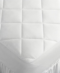 Finally, a mattress pad that stays in place! Featuring a stretch ReliaGrip® skirt and generous hypoallergenic fill, the Best Fit™ mattress pad from Sealy® wraps snugly around your mattress for a secure fit. All-way stretch will ensure that this mattress pad won't pop off in the middle of the night. Also boasts plush 8 oz. fill and a 300-thread count cotton top. Finally, a mattress pad that stays in place! Featuring a stretch ReliaGrip® skirt and generous hypoallergenic fill, the Best Fit™ mattress pad from Sealy® wraps snugly around your mattress for a secure fit. All-way stretch will ensure that this mattress pad won't pop off in the middle of the night. Also boasts plush 8 oz. fill and a 300-thread count cotton top.
