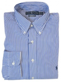 Polo Ralph Lauren Mens Big & Tall Striped Poplin Shirt