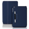 Photive Ultra Slim Folio Case for The iPad Mini with Built in Stand and Stylus Holder. Smart Cover Case Supports Sleep/Wake Feature- BLUE