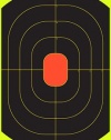 50 Pack - 12x18 Silhouette Splatter Target - Instantly See Your Shots Burst Bright Florescent Yellow Upon Impact!