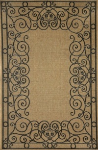 Tropez Wrought Iron Black Indoor / Outdoor Rug Size: Runner 1'11 x 7'6