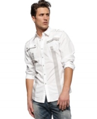 Add jeans. This shirt from INC International Concepts is ready to roll with your after-hours style. Add jeans. This shirt from INC International Concepts is ready to roll with your after-hours style.
