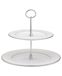 A Lenox classic, this Opal Innocence server is crafted of fine bone china and trimmed in polished platinum. Delicate vines and enamel dots adorn a shimmering off-white border for a look of understated elegance. A Lenox classic, this Opal Innocence server is crafted of fine bone china and trimmed in polished platinum. Delicate vines and enamel dots adorn a shimmering off-white border for a look of understated elegance.