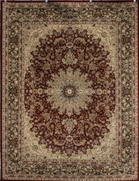 Burgundy Traditional Isfahan Wool Persian Area Rugs 9'2 x 12'6 Burgundy Traditional Isfahan Wool Persian Area Rugs 9'2 x 12'6