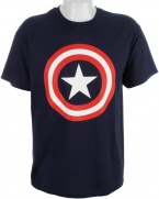 MARVEL CAPTAIN AMERICA DISTRESSED SHIELD S/S JERSEY T-SHIRT
