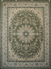 Sage Green Traditional Isfahan Wool Persian Area Rugs 9'2 x 12'6 Sage Green Traditional Isfahan Wool Persian Area Rugs 9'2 x 12'6