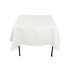 70 in. Square Polyester Tablecloth White