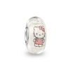 Everbling Glow in the Dark Cool Hello Kitty Murano Glass Bead 925 Sterling Silver Solid Core Charm Fits Pandora Chamilia Biagi Troll Beads Europen Style Bracelets