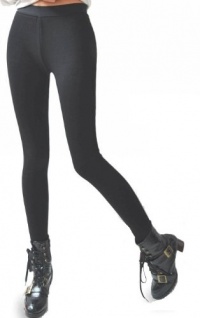 Winter Fleece Lined Pants Footless Stretchy Thick Leggings Solid Tights Warmer Opaque Black Winter Fleece Lined Pants Footless Stretchy Thick Leggings Solid Tights Warmer Opaque Black