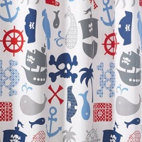 Kassatex SCB-115-MMW-MUL Bambini Pirates Shower Curtain Kassatex SCB-115-MMW-MUL Bambini Pirates Shower Curtain