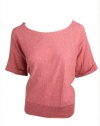 Eileen Fisher Womens Boxy Scoop Neck Knit Top