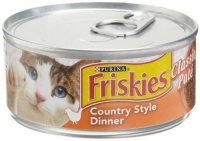 Friskies Cat Food Classic Pate, Country Style Dinner, 5.5-Ounce Cans (Pack of 24) Friskies Cat Food Classic Pate, Country Style Dinner, 5.5-Ounce Cans (Pack of 24)