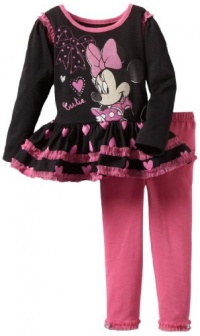 Disney Girls 2-6X Toddler 2 Piece Minnie Mouse Cutie Legging Set Disney Girls 2-6X Toddler 2 Piece Minnie Mouse Cutie Legging Set