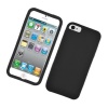 Eagle Cell SCIPHONE5S01 Barely There Slim and Soft Skin Case for iPhone 5 - Retail Packaging - Black