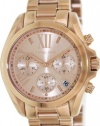 Michael Kors MK5799 Mid-Size Rose Golden Stainless Steel Bradshaw Chronograph Watch